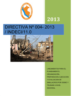 DIRECTIVA Nº 004- 2013 / INDECI/11.0