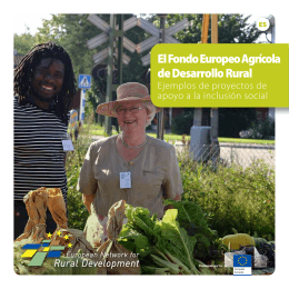 El Fondo Europeo Agrícola de Desarrollo Rural