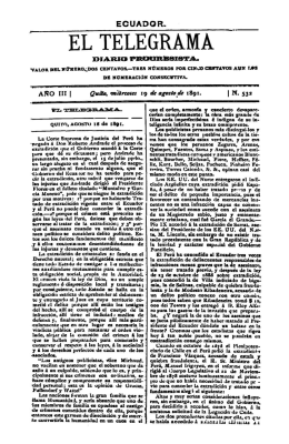 diario progresista Año III, núm. 532, miércoles 19 de agosto de 1891