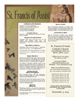 St. Francis of Assisi Catholic Church November 3, 2013