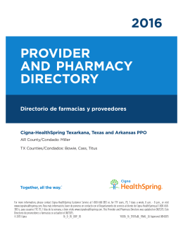 2016 PROVIDER AND PHARMACY DIRECTORY