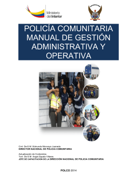 policía comunitaria manual de gestión administrativa y operativa
