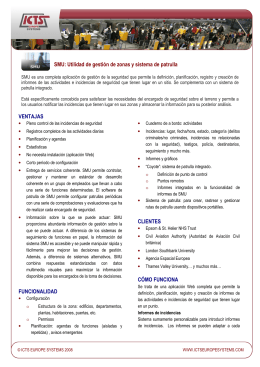 Folleto SMU  - ICTS Europe Systems