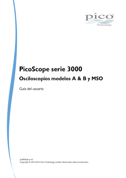 Osciloscopio PicoScope serie 3000 A y B & Guía