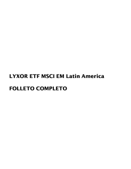 LYXOR ETF MSCI EM Latin America FOLLETO
