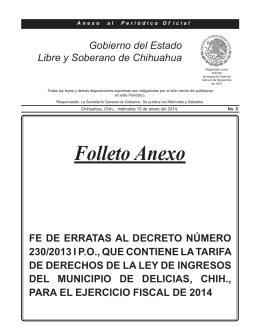 Folleto Anexo - Gobierno del Estado de Chihuahua