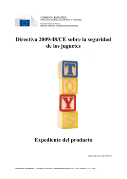 Directiva 2009/48/CE sobre la seguridad de los juguetes