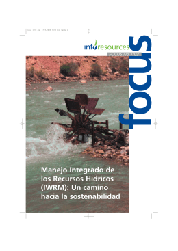 Manejo Integrado de los Recursos Hídricos (IWRM