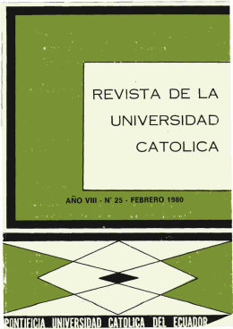 Revista 25 - Pontificia Universidad Católica del Ecuador