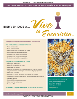 BIENVENIDOS A... - Living the Eucharist