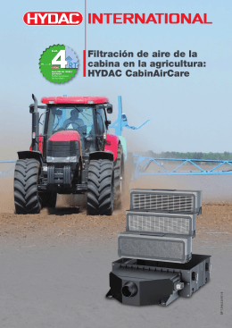 Filtración de aire de la cabina en la agricultura: HYDAC CabinAirCare