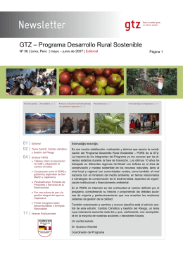 GTZ – Programa Desarrollo Rural Sostenible