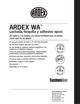 ARDEX WATM Lechada/boquilla y adhesivo epoxi