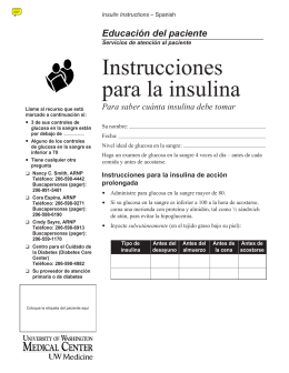 Instrucciones para la insulina