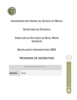 PROGRAMA DE ASIGNATURA - Universidad Autónoma del Estado