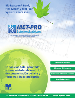 Recuperación de Productos - Met-Pro Environmental Air Solutions