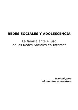 Redes Sociales y Adolescencia. La familia ante