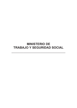 MINISTERIO DE TRABAJO Y SEGURIDAD SOCIAL