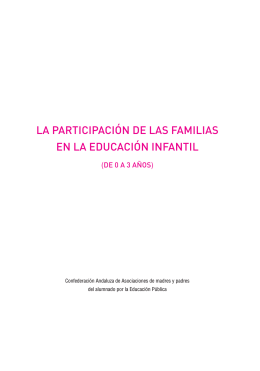 la participación de las familias en la educación infantil