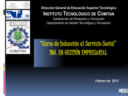 Diapositiva 1 - Instituto Tecnológico de Comitán