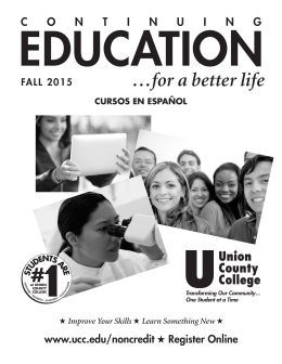 …for a better life - Union County College
