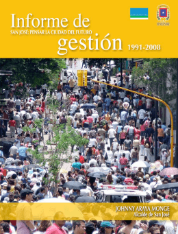 Informe de Gestión 1991-2008 - Sitio de la Municipalidad de San José