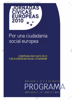 Programa de las Jornadas Cívicas Europeas 2010