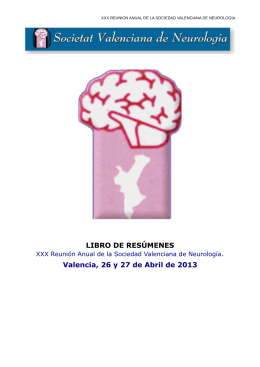 Libro de Resúmenes - Sociedad Valenciana de Neurología