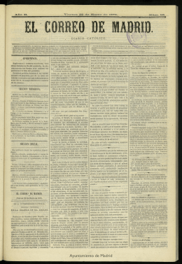 El Correo de Madrid : diario católico del 22 de enero de 1875, nº 95