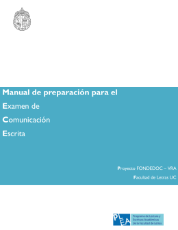 Manual de preparación para el Examen de Comunicación Escrita