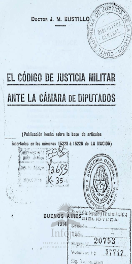 El Código de Justicia Militar ante la Cámara de Diputados