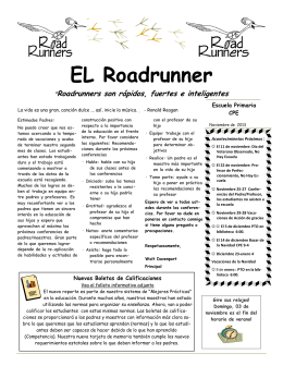 Roadrunner Newsletter November 2013 Spanish
