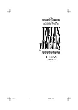 Félix Varela y Morales: Obras. Volumen II