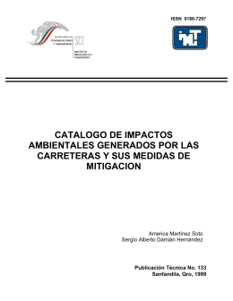 Catalogo de impacto ambiental - Instituto Mexicano del Transporte