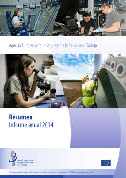 Informe anual 2014 - European Agency for Safety & Health at Work
