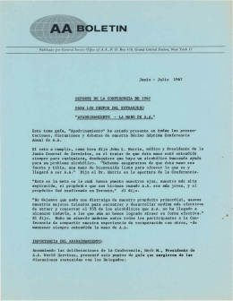 Box 459 - Junio-Julio 1967 - Reporte de la Conferencia de 1967