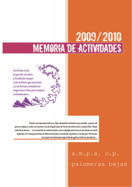 Memoria 2009-2010 - AMPA Palomeras Bajas