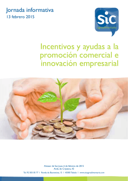 Incentivos y ayudas a la promoción comercial e innovación