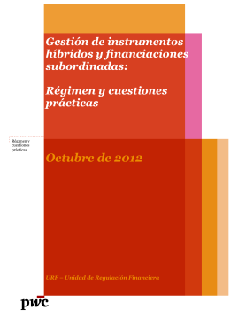Régimen y cuestiones prácticas Octubre de 2012