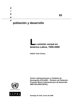 La omisión censal en América Latina, 1950-2000