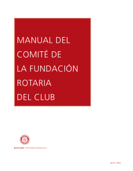 MANUAL DEL COMITÉ DE LA FUNDACIÓN ROTARIA DEL CLUB