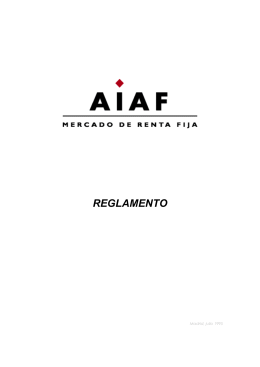 Reglamento AIAF