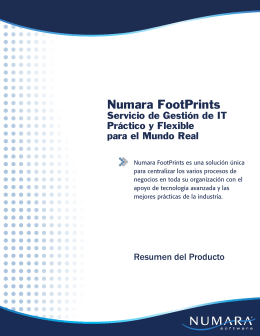 Numara FootPrints - Gestión de Servicio de TI