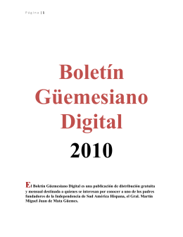 El Boletín Güemesiano Digital es una publicación de