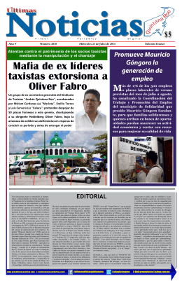 Mafia de ex líderes taxistas extorsiona a Oliver Fabro