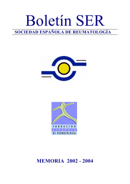 MEMORIA 2002 - 2004 - Sociedad Española de Reumatología