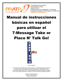 Manual de instrucciones básicas en español para utilizar el 7