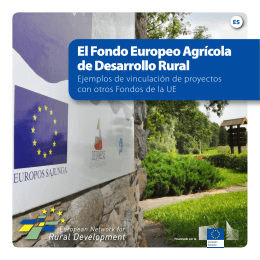 El Fondo Europeo Agrícola de Desarrollo Rural