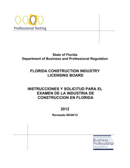 florida construction industry licensing board instrucciones y solicitud