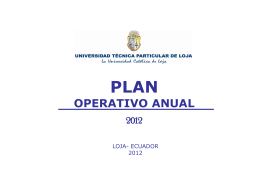 plan operativo 2012 - Universidad Técnica Particular de Loja
